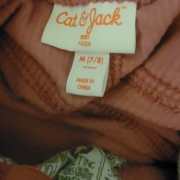 Cat&Jack Skirt Girls Pink Corduroy Snap Front Adjustable Waist - Picture 4 of 5